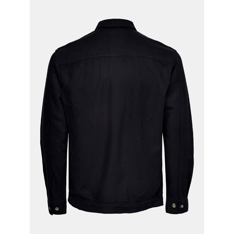 Černá košilová bunda ONLY & SONS - Pánské