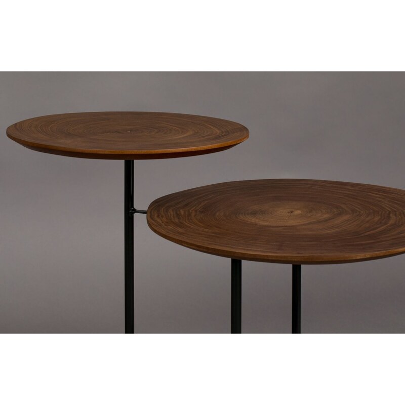 Hnědý kovový konferenční stolek DUTCHBONE Mathison 75 x 48,5 cm