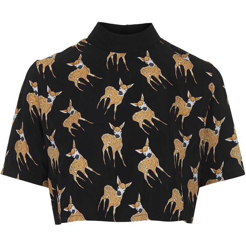 Topshop **Fawn Print Crop Top by Oh My Love