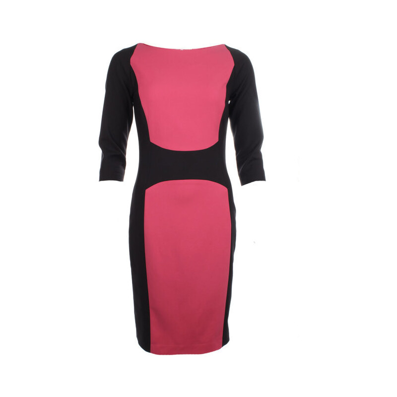 Dámské černo-růžové pouzdrové šaty Pietro Filipi