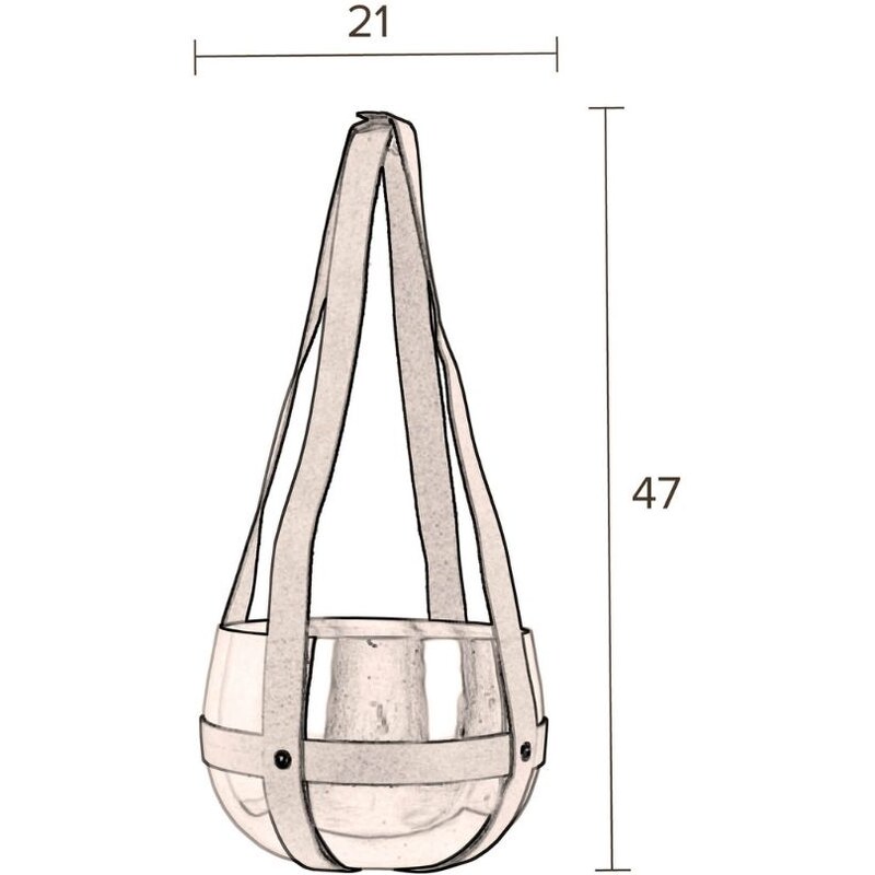 Mosazný závěsný květináč DUTCHBONE Oasis