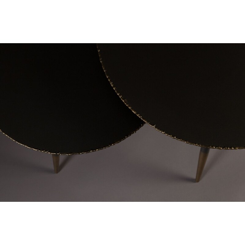 Set dvou kovových konferenčních stolků DUTCHBONE Stalwart 40/45 cm
