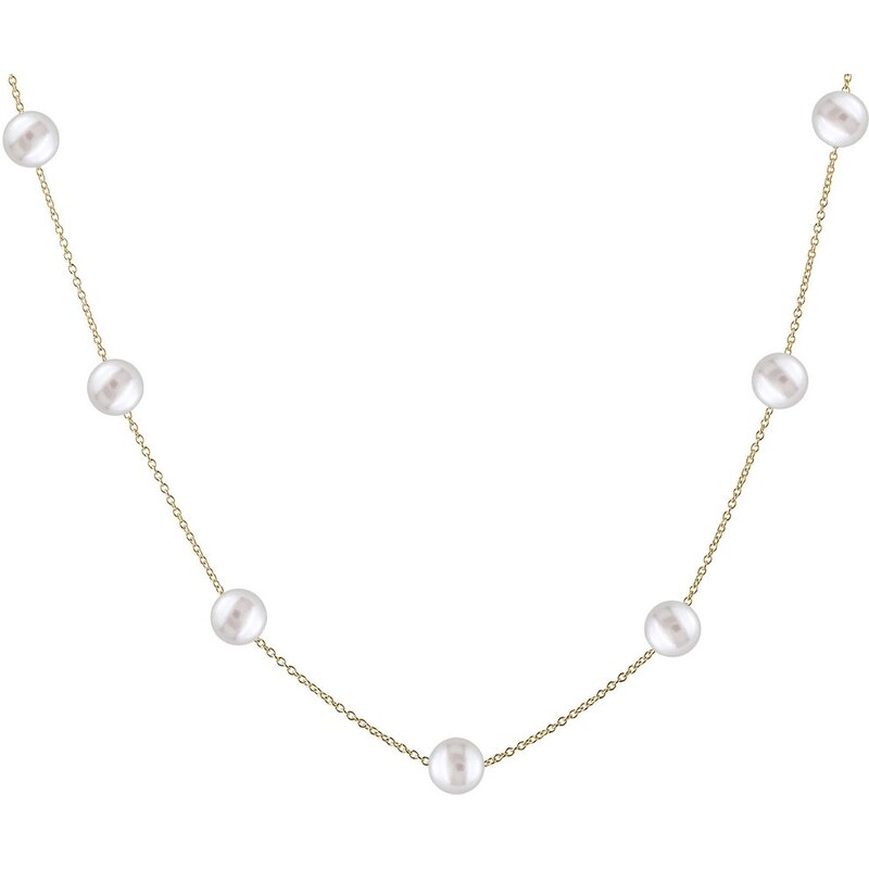 Zlatý náhrdelník s perlami KLENOTA K0015013