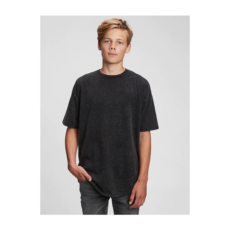 GAP Dětské tričko curved hem t-shirt - Kluci