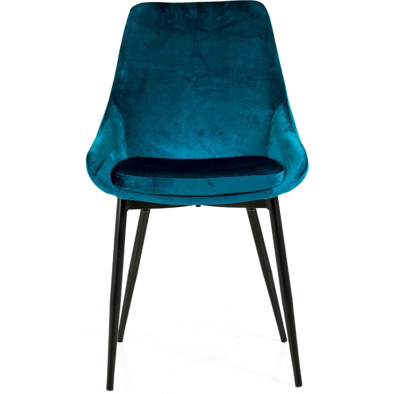 Petrolejově modrá sametová jídelní židle Tenzo Lex