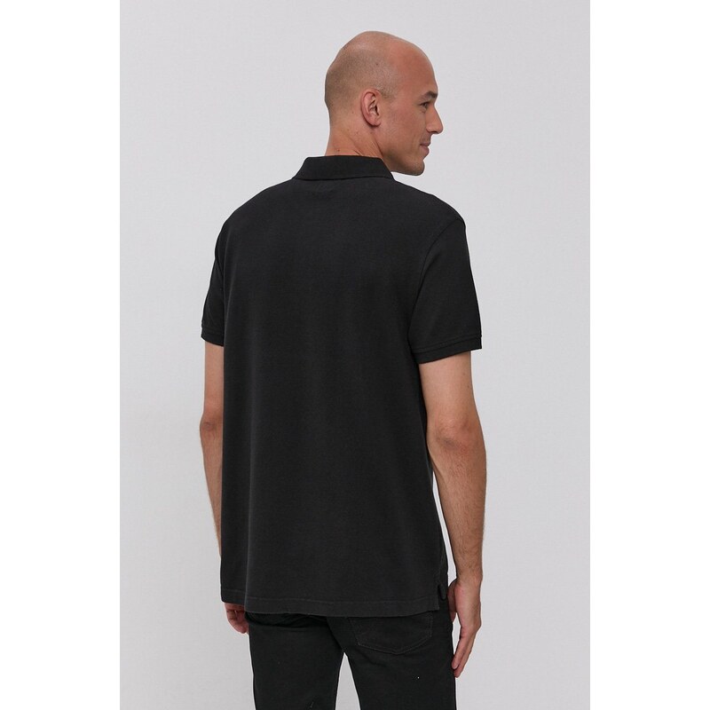 Polo tričko Levi's pánské, černá barva, hladké, 35883.0007-Blacks