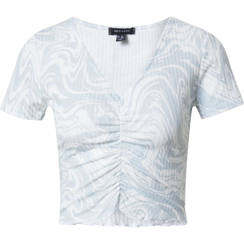 NEW LOOK Tričko MARBLE světlemodrá / bílá