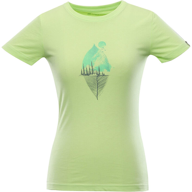 Dámské triko z organické bavlny Alpine Pro EKOSA - světle zelená