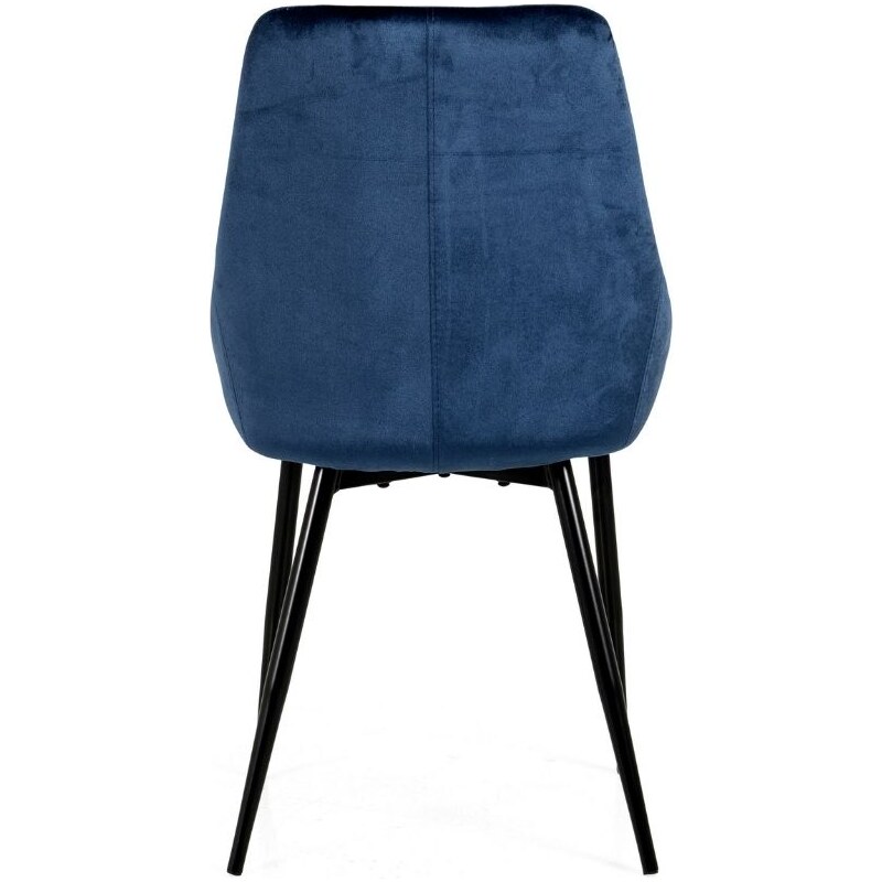 Královsky modrá sametová jídelní židle Tenzo Lex