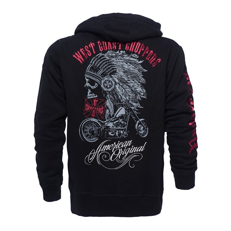 choppers-shop.cz WEST COAST CHOPPERS - MIKINA NA ZIP CHIEF WCC