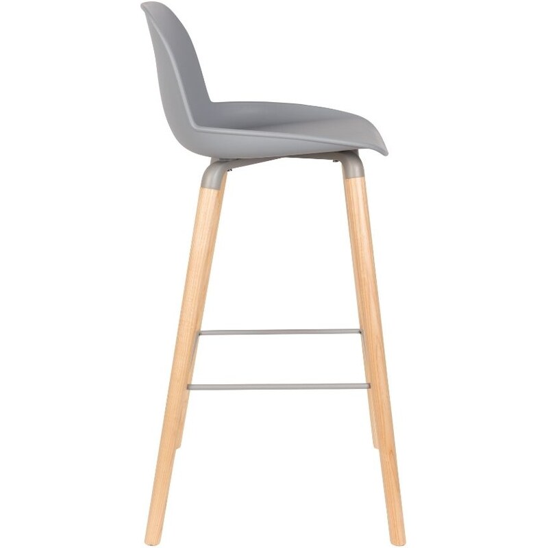 Světle šedá plastová barová židle ZUIVER ALBERT KUIP 75 cm