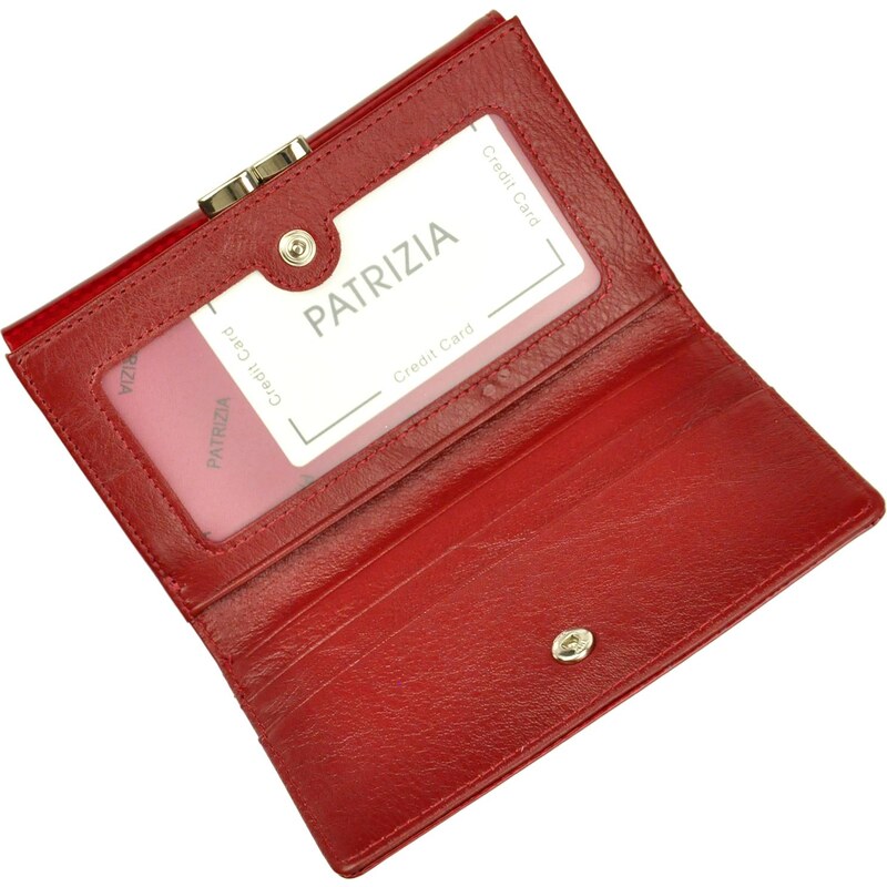Dámská kožená peněženka PATRIZIA CB-108 RFID červená