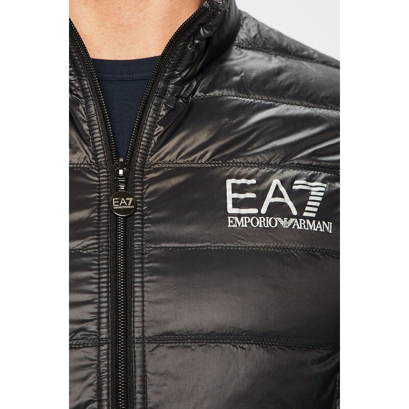 Péřová vesta EA7 Emporio Armani černá barva
