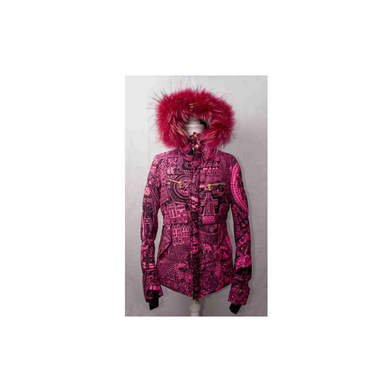 Dámská bunda Jet Set Liv Fur Print pink/black 1