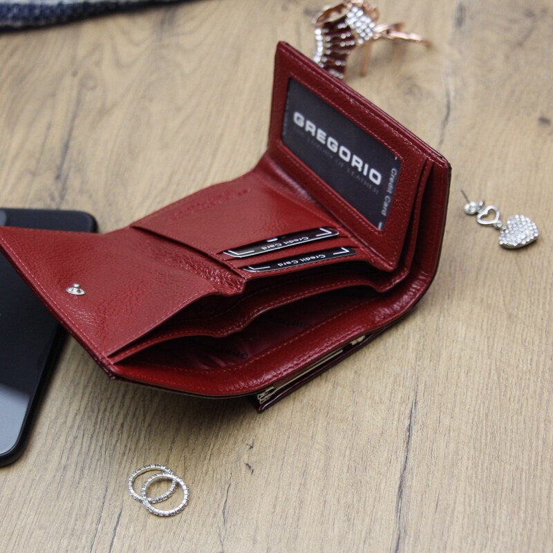 Dámská kožená peněženka Gregorio GF-117 červená