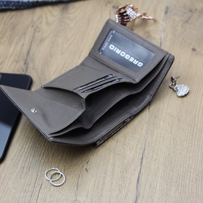 Dámská kožená peněženka Gregorio GF-117 šedá