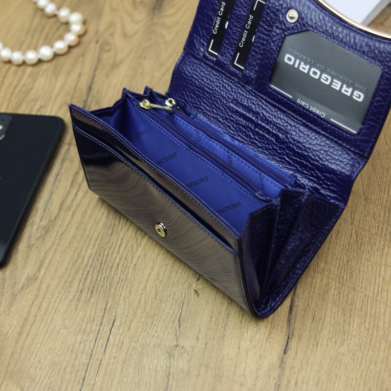 Dámská kožená peněženka Gregorio ZLF-114 modrá