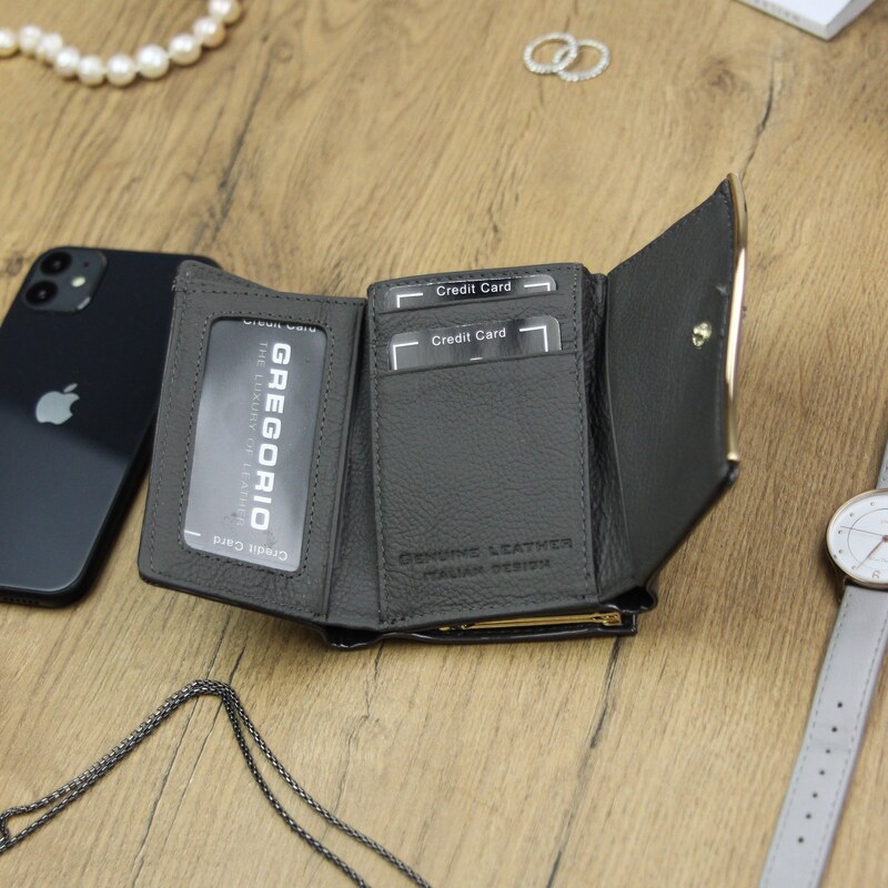 Dámská kožená peněženka Gregorio ZLF-117 šedá