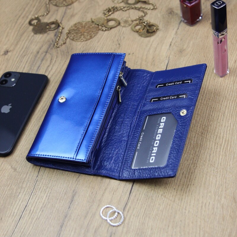 Dámská kožená peněženka Gregorio SH-114 modrá