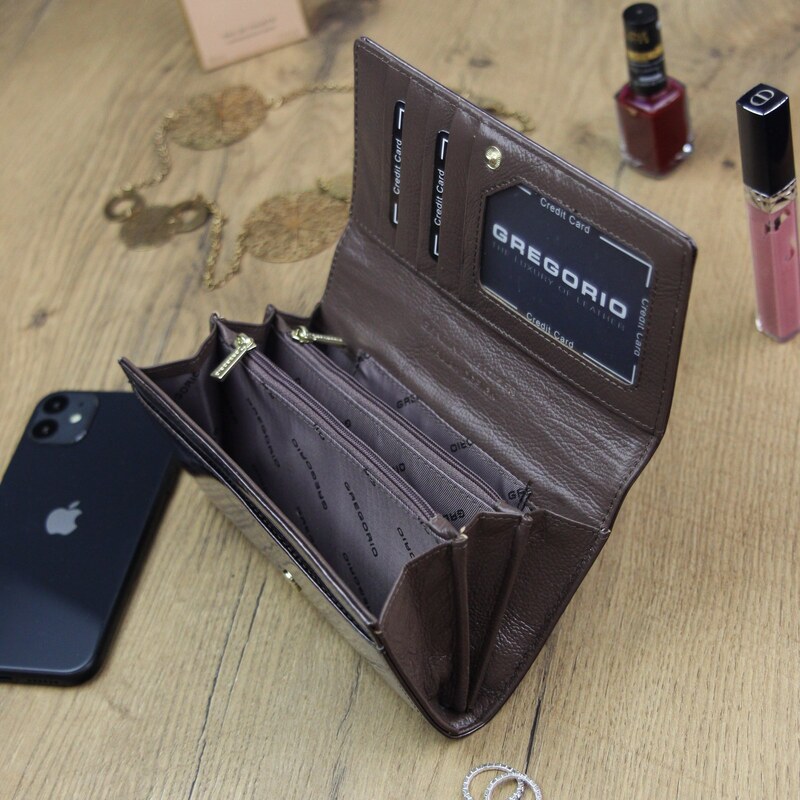 Dámská kožená peněženka Gregorio SH-114 šedá