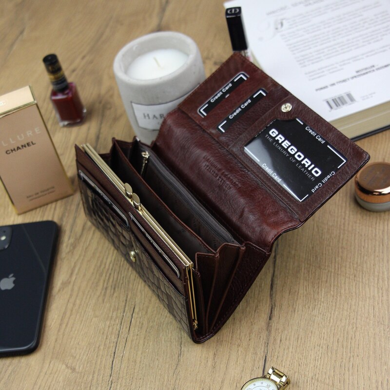 Dámská kožená peněženka Gregorio FS-100 světle fialová
