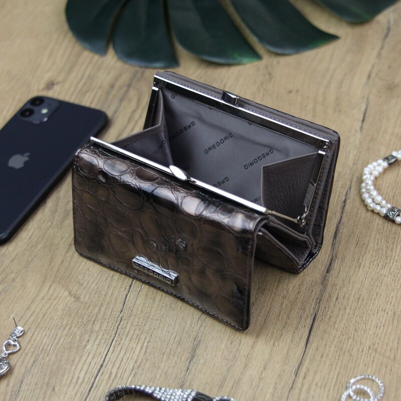 Dámská kožená peněženka Gregorio FZ-108 šedá