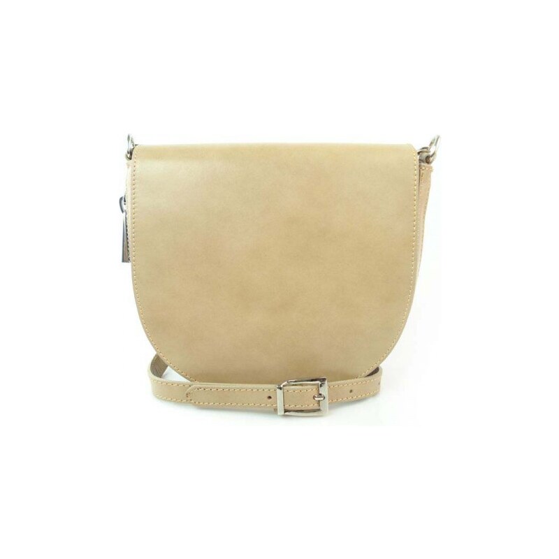 Kožená crossbody kabelka Silvia 092 béžová 62237688