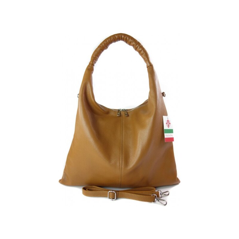 Kožená kabelka přes rameno Vera Pelle WX435B camel 62237731