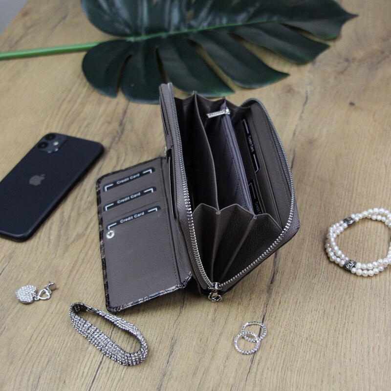 Dámská kožená peněženka Gregorio FZ-111 šedá
