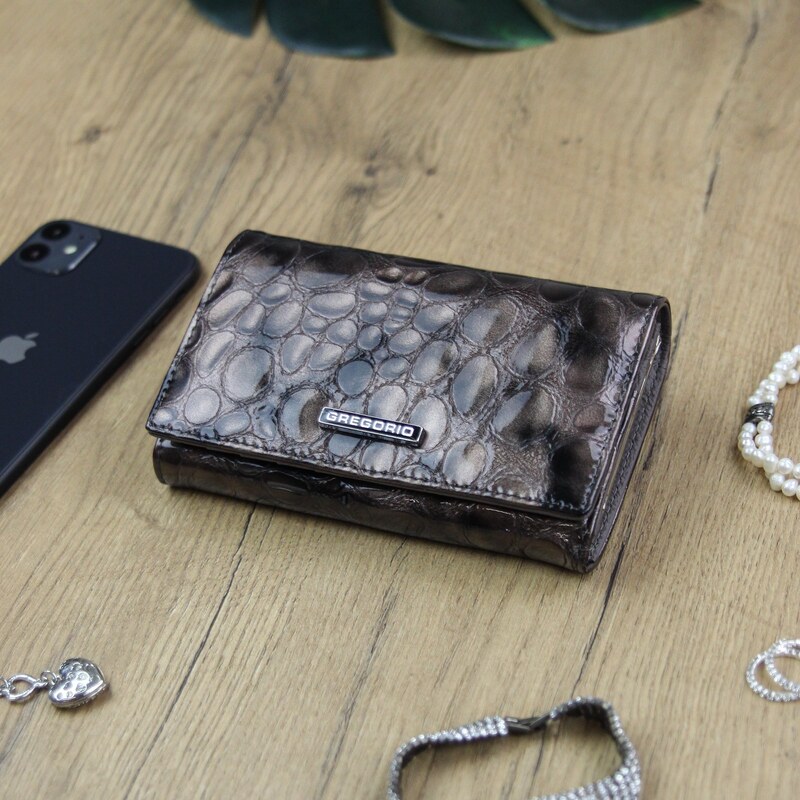 Dámská kožená peněženka Gregorio FZ-101 šedá
