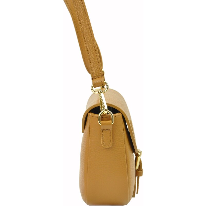Kožená crossbody kabelka Luka 19-59 camel