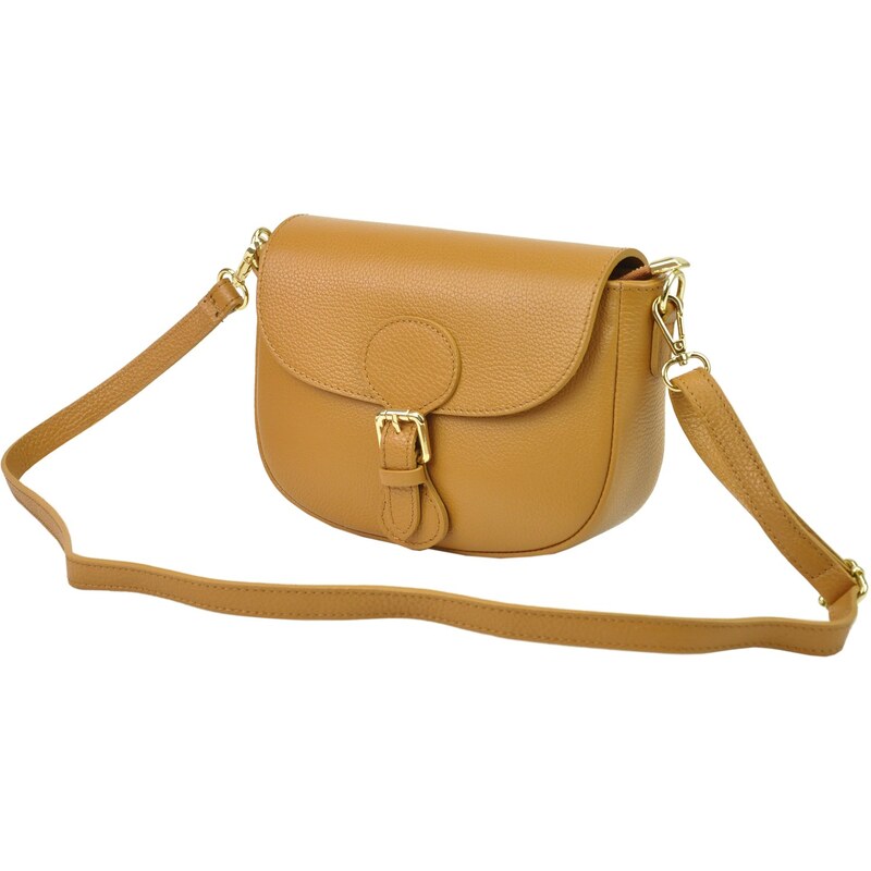 Kožená crossbody kabelka Luka 19-59 camel