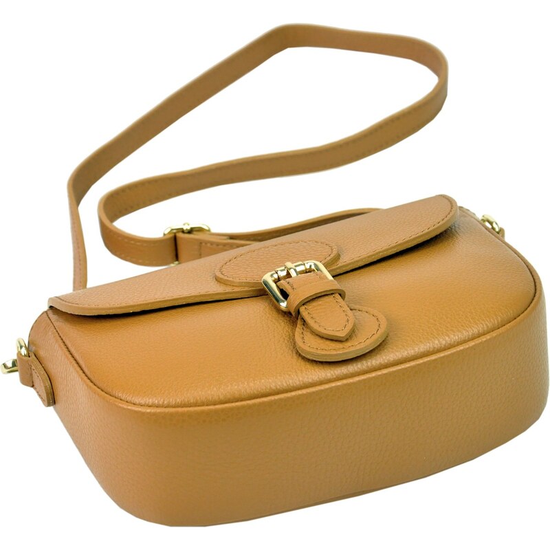 Kožená crossbody kabelka Luka 19-59 camel
