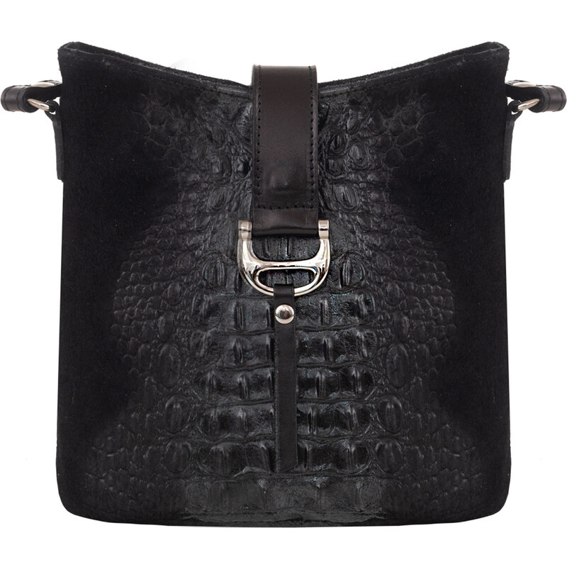 VERA PELLE Kožená crossbody kabelka Giulia 17 COCO černá