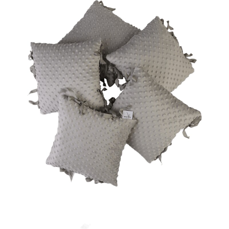 MaVie Poltšářkový mantinel po obvodu celé postýlky 120x60 cm šedý