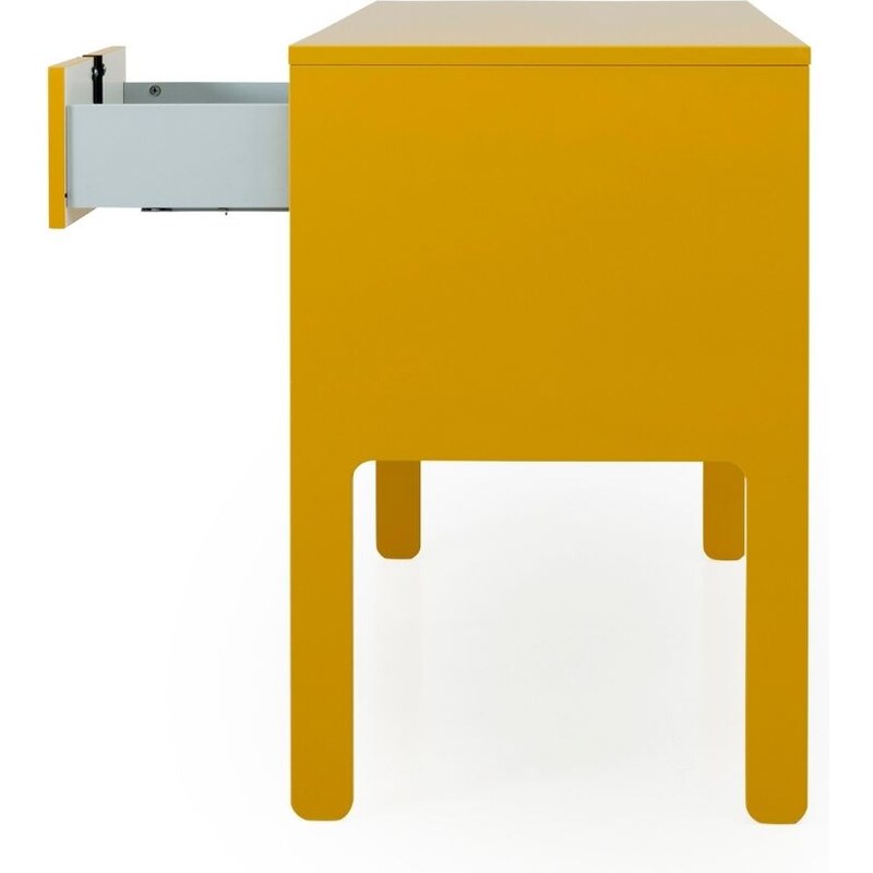 Matně hořčicově žlutý lakovaný pracovní stůl Tenzo Uno 105 x 50 cm