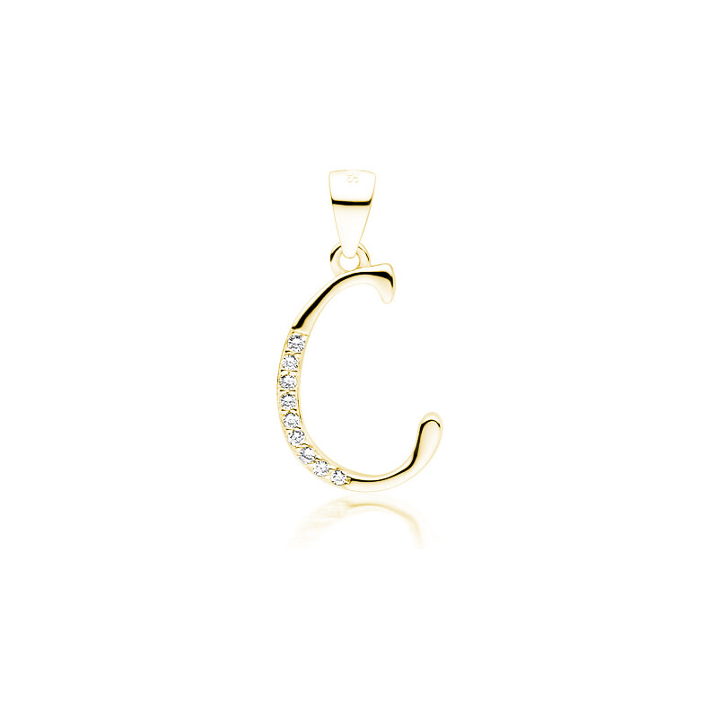 Olivie PÍSMENO C stříbrný přívěsek GOLD 5307 62249874