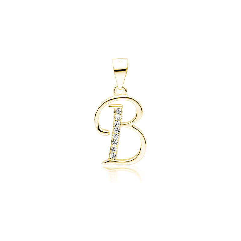 Olivie PÍSMENO B stříbrný přívěsek GOLD 5306 62249876