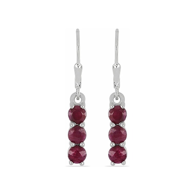 Nefertitis Náušnice stříbrné s broušenými rubíny Ag 925 014969 RB - 1 50130740