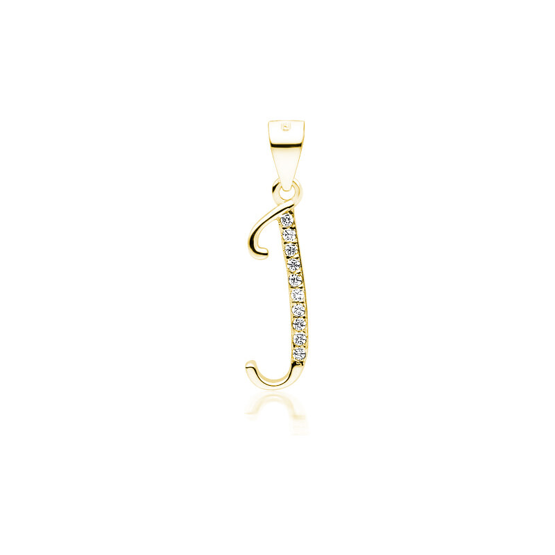 Olivie PÍSMENO J stříbrný přívěsek GOLD 5314 62255774
