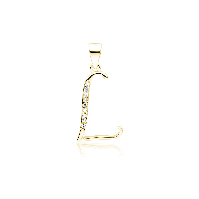 Olivie PÍSMENO L stříbrný přívěsek GOLD 5316 62255776