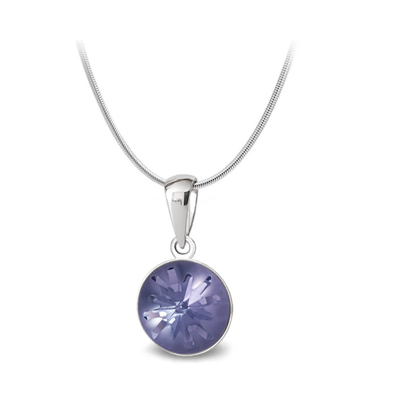 Jewellis ČR Ocelový náhrdelník Sea Urchin s krystalem Swarovski - Tanzanite