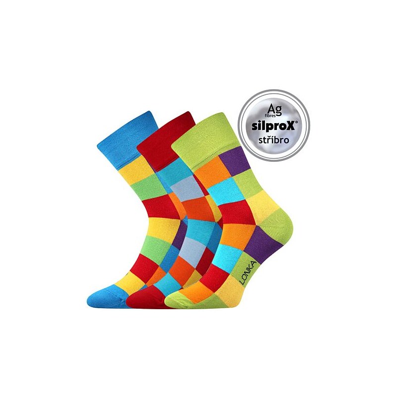 DECUBE barevné společenské ponožky Lonka