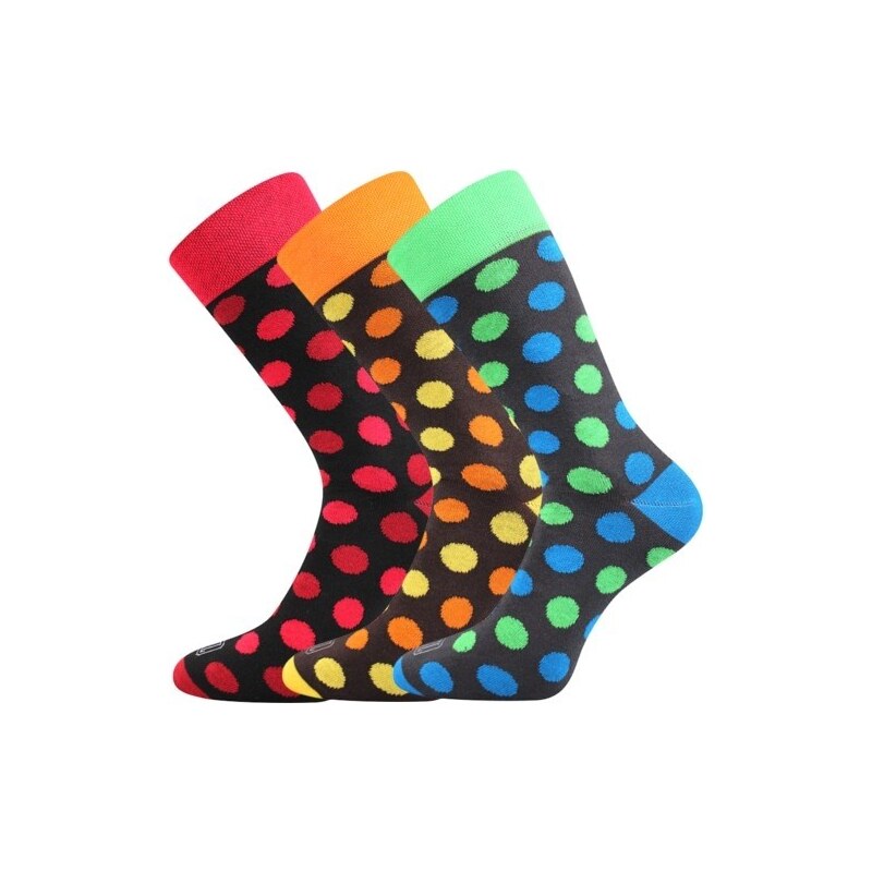 WEAREL 019 pánské ponožky barevné Lonka - VELKÉ PUNTÍKY