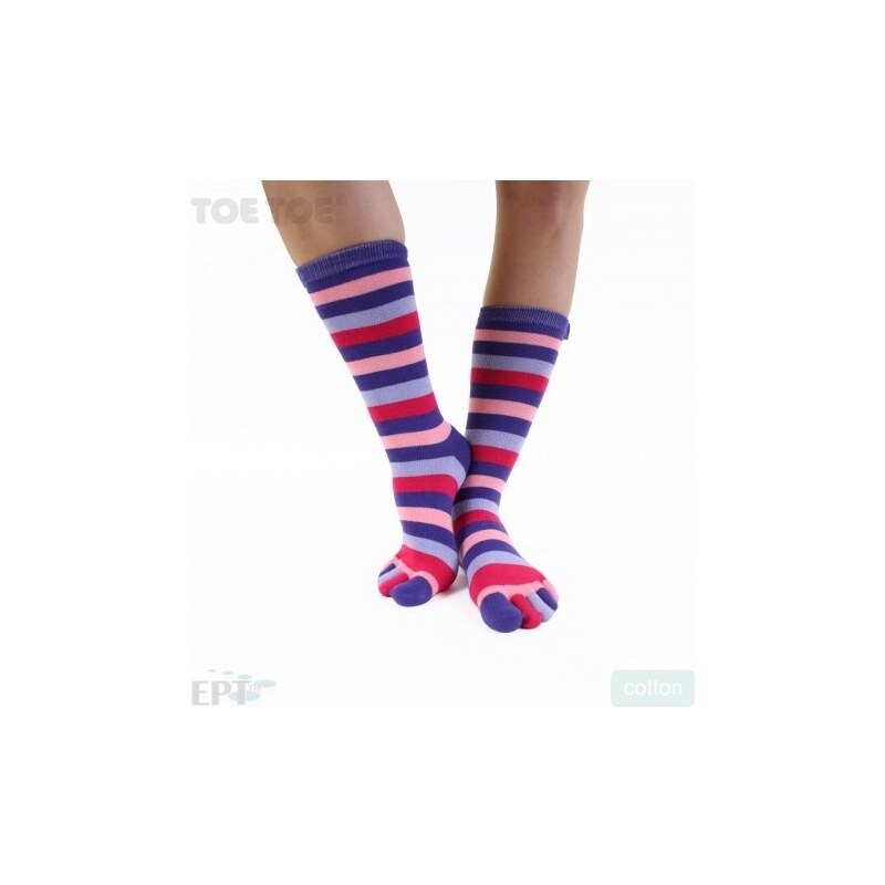 STRIPY prstové pruhované ponožky ToeToe 62081830