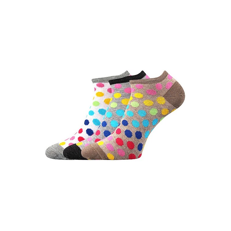 PIKI nízké barevné ponožky Boma - MIX 65