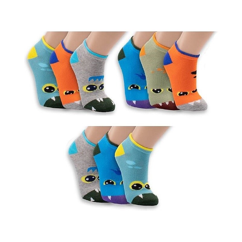 OBLUDY dětské barevné kotníkové ponožky TRENDY SOCKS