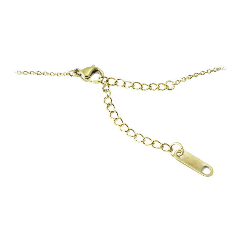 BM Jewellery Dámský luxusní náhrdelník zlatý z chirurgické oceli S11116105