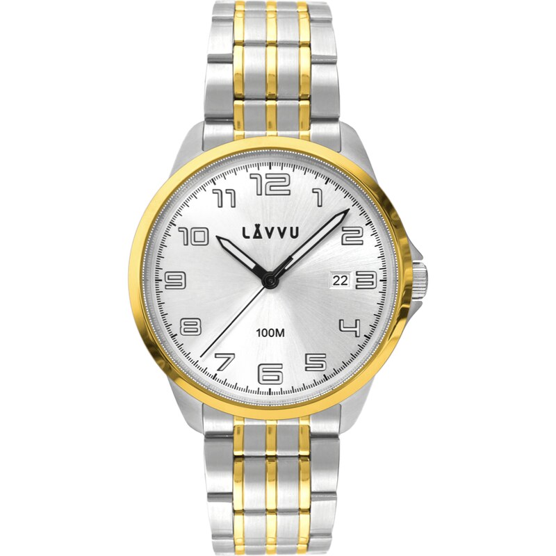 LAVVU Stylové pánské hodinky LAVVU SORENSEN Gold LWM0203