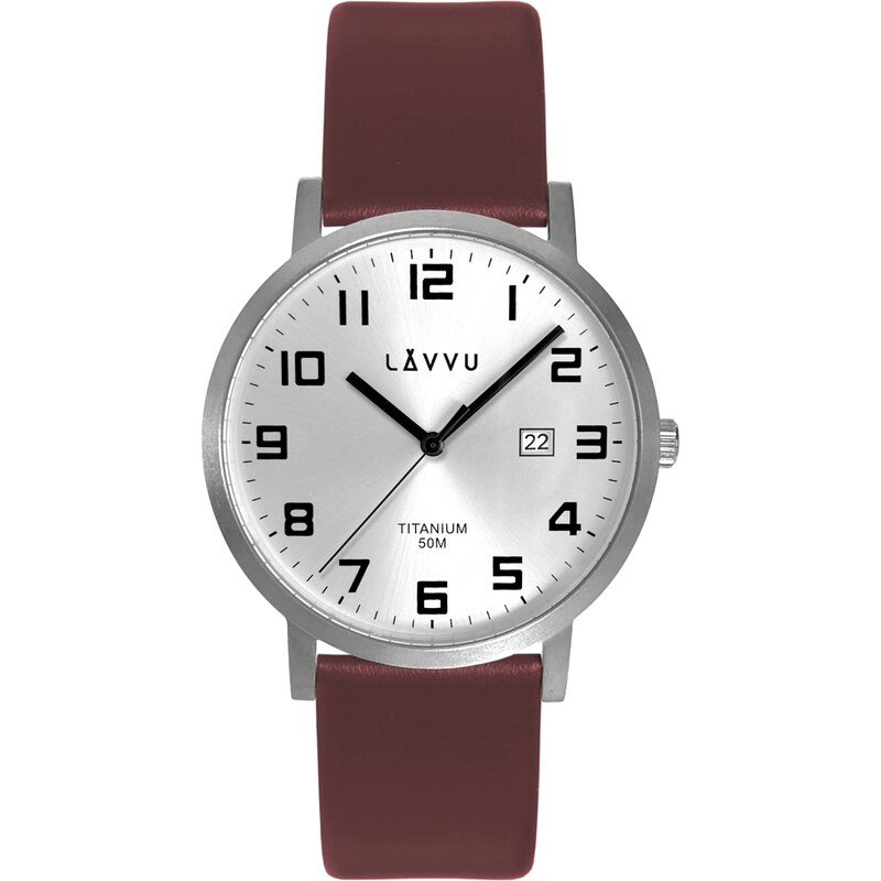 LAVVU Extrémně lehké titanové hodinky LAVVU TITANIUM LYNGDAL Silver 62294408